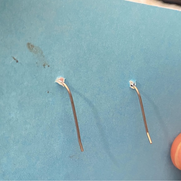 Liz Claiborne Silver Tone Simulated Red Stone Dangle Earings - Picture 8 of 9